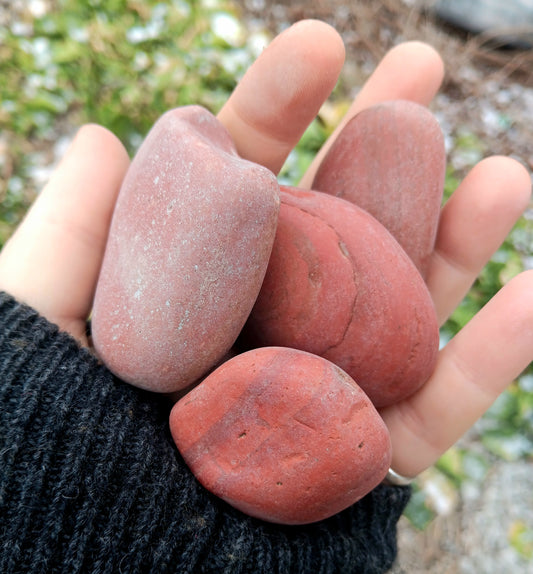 Rough Jasper, Red (Rounded) - 1 LB, Size Small