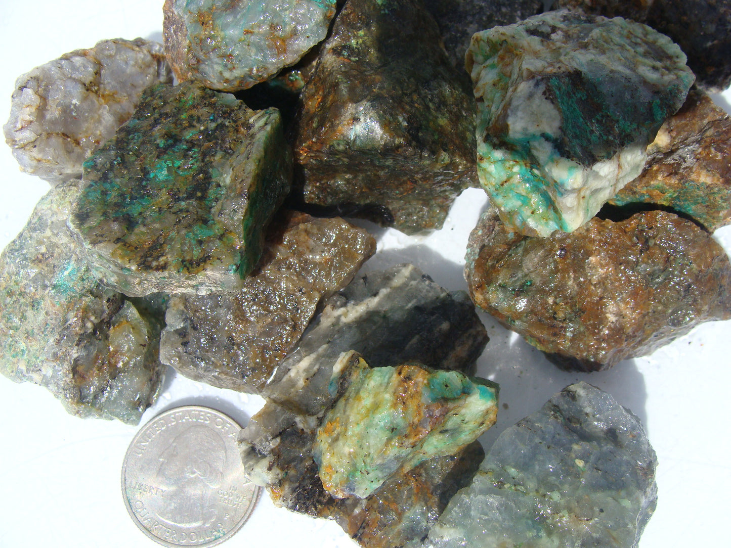 Tumble Mix Rough - Chrysocolla