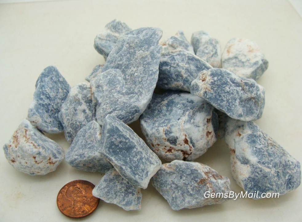 Rough Angelite - 1 LB, Size Small
