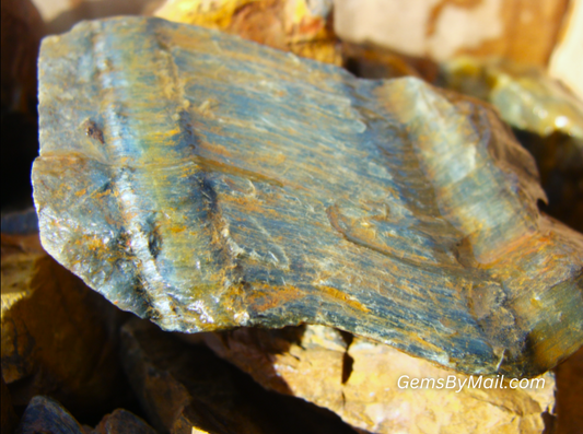 BOGO *Limit 3 Per Customer*: Rough Tiger's Eye, Blue - 1 LB, Size Small/Medium