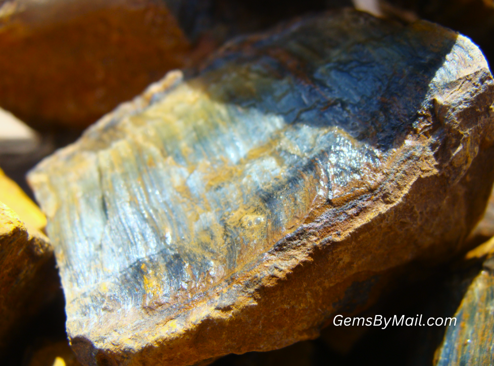 CLEARANCE: Rough Tiger's Eye, Blue - 1 LB, Size Medium