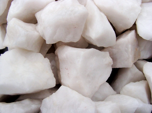Rough Quartz, White King - 1 LB, Size Medium