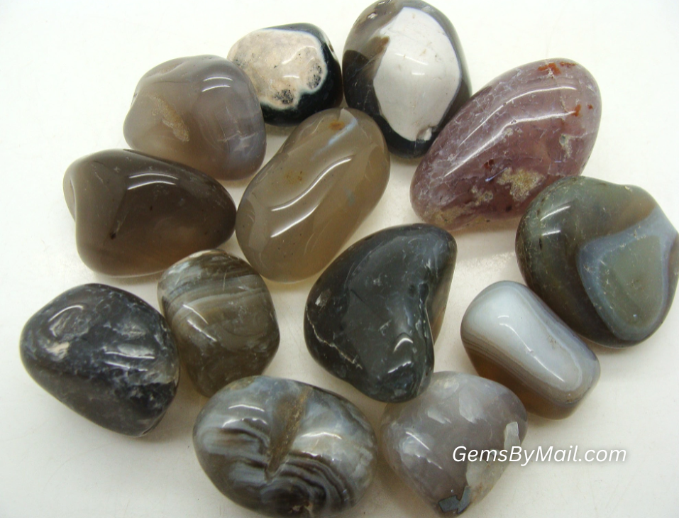 Tumbled Agate, Banded - 1/2 LB