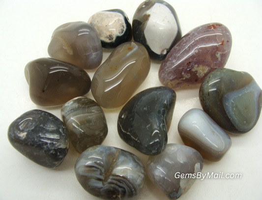 Tumbled Agate, Banded - 1/2 LB