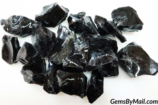 Rough Obsidian, Black - 1 LB, Size Small