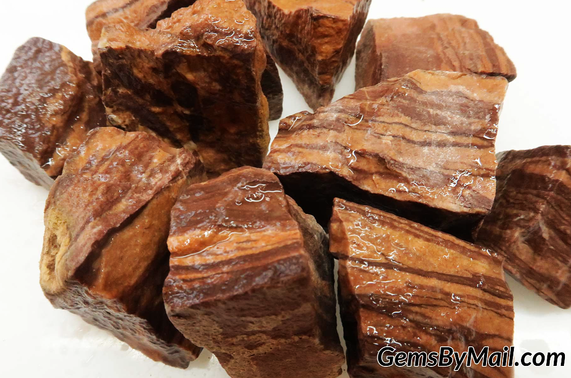 Rough Jasper, Brown Zebra - 1 LB, Size Small