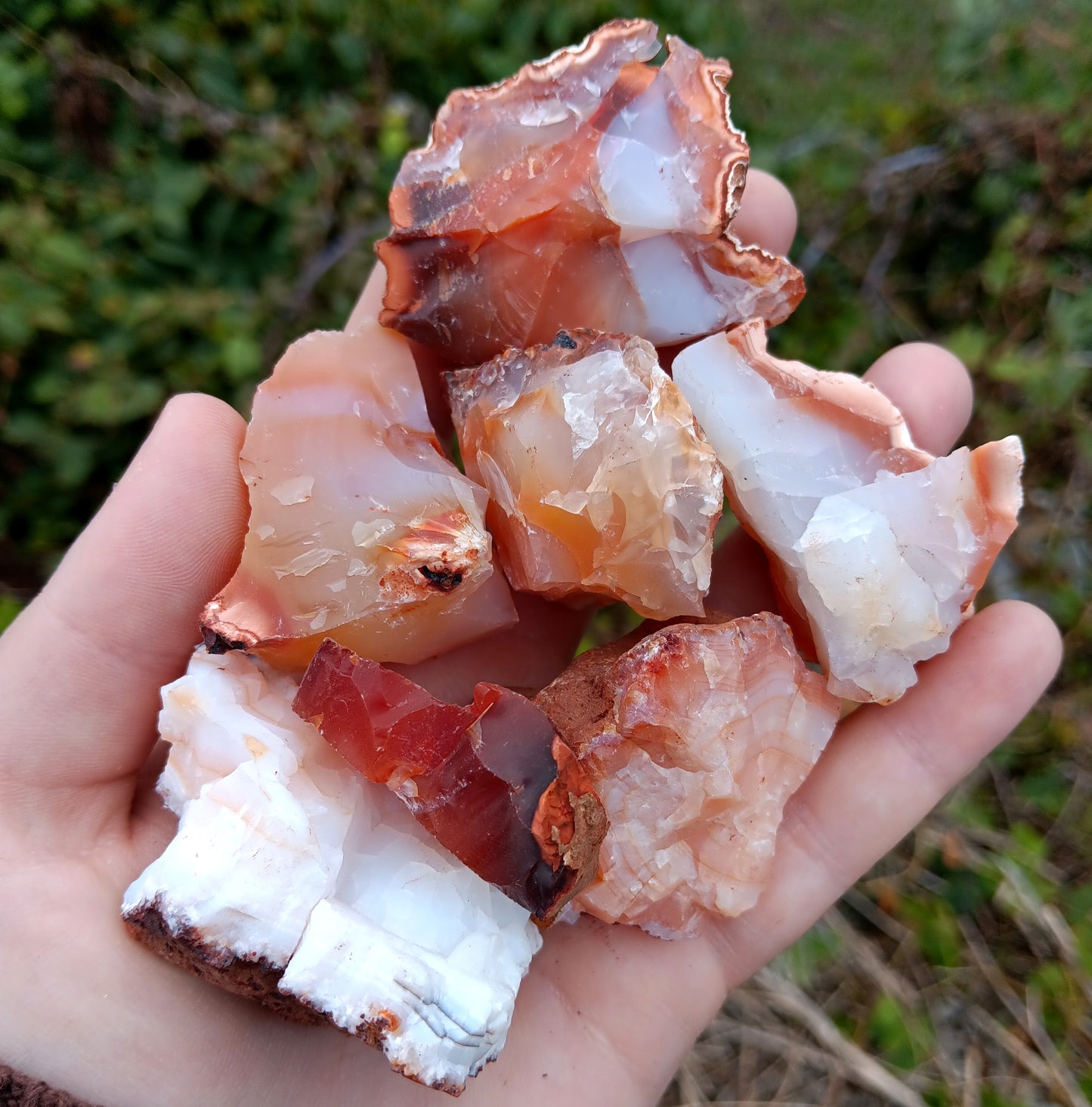 Rough Carnelian - 1 LB, Size Small