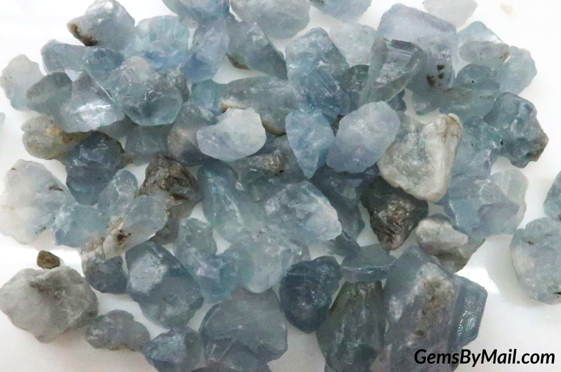 Rough Celestite - 1 LB, Size Xtra Small