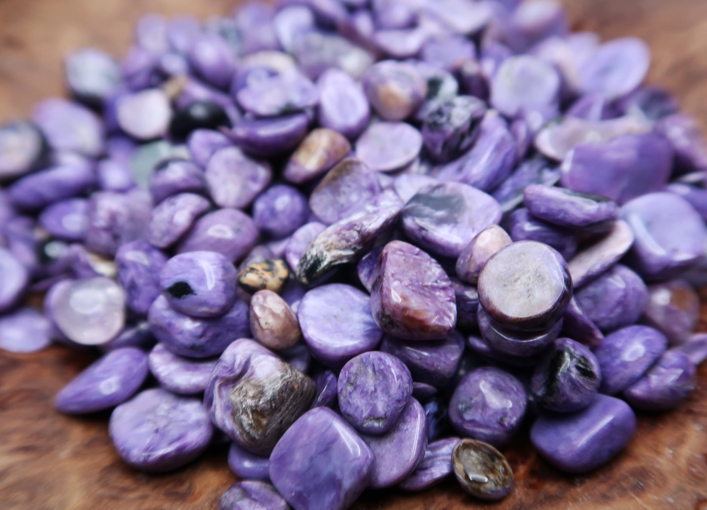Mini Tumbled Chips - Charoite, 1/4 LB