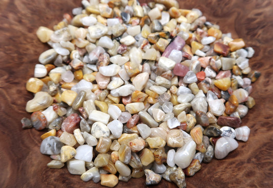 Mini Tumbled Chips - Agate, Crazy Lace, 1/4 LB