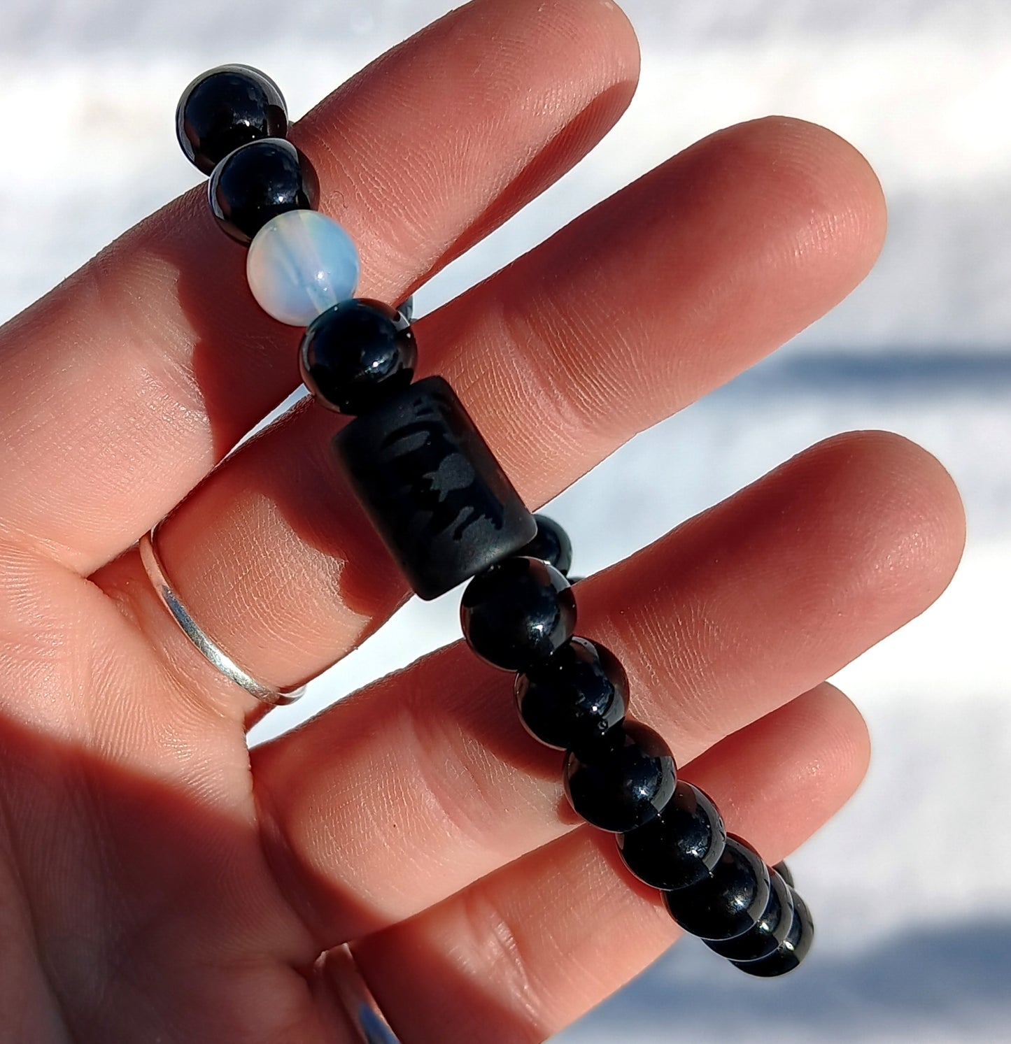 1 Bracelet - Obsidian, Zodiac Gemini