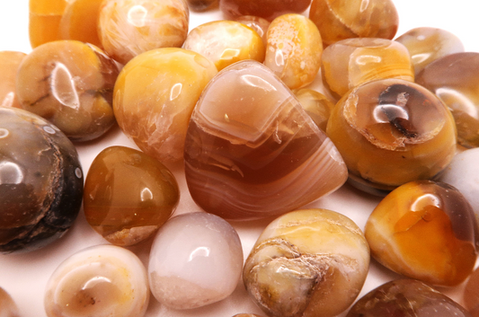 Tumbled Agate, Golden - 1/2 LB