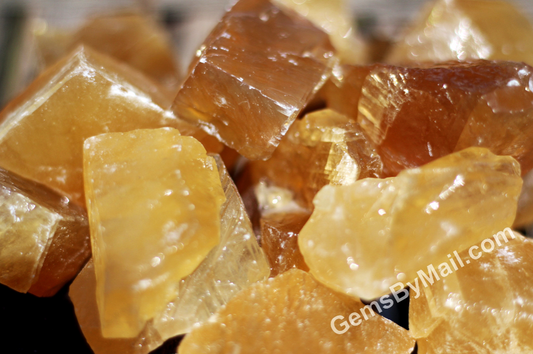 Rough Calcite, Honey - 1 LB, Size Small