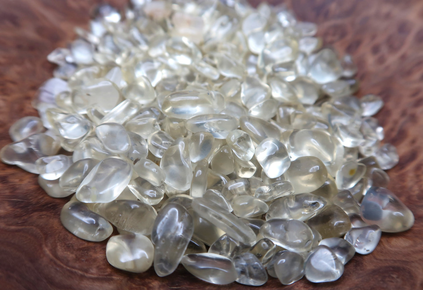 Mini Tumbled Chips - Quartz, Lemon, 1/4 LB