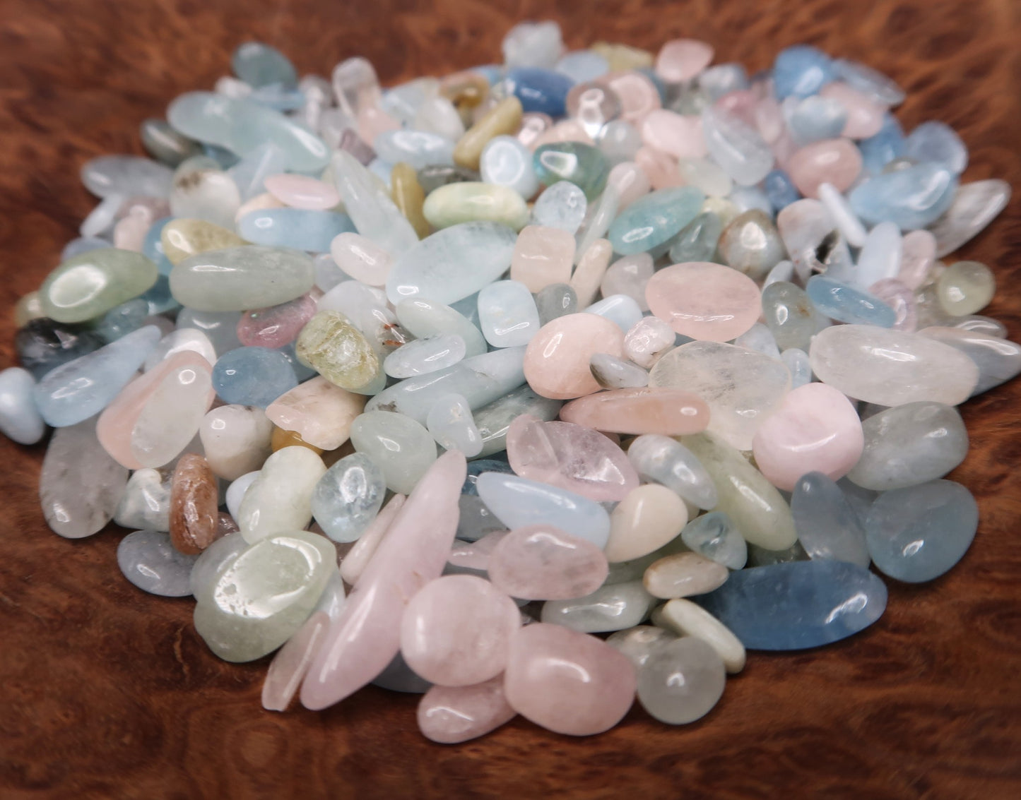 Mini Tumbled Chips - Morganite, 1/4 LB