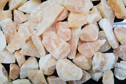 *BOGO - Limit 3 per Order* Rough Calcite, Brazilian Orange - 1 LB, Size Small
