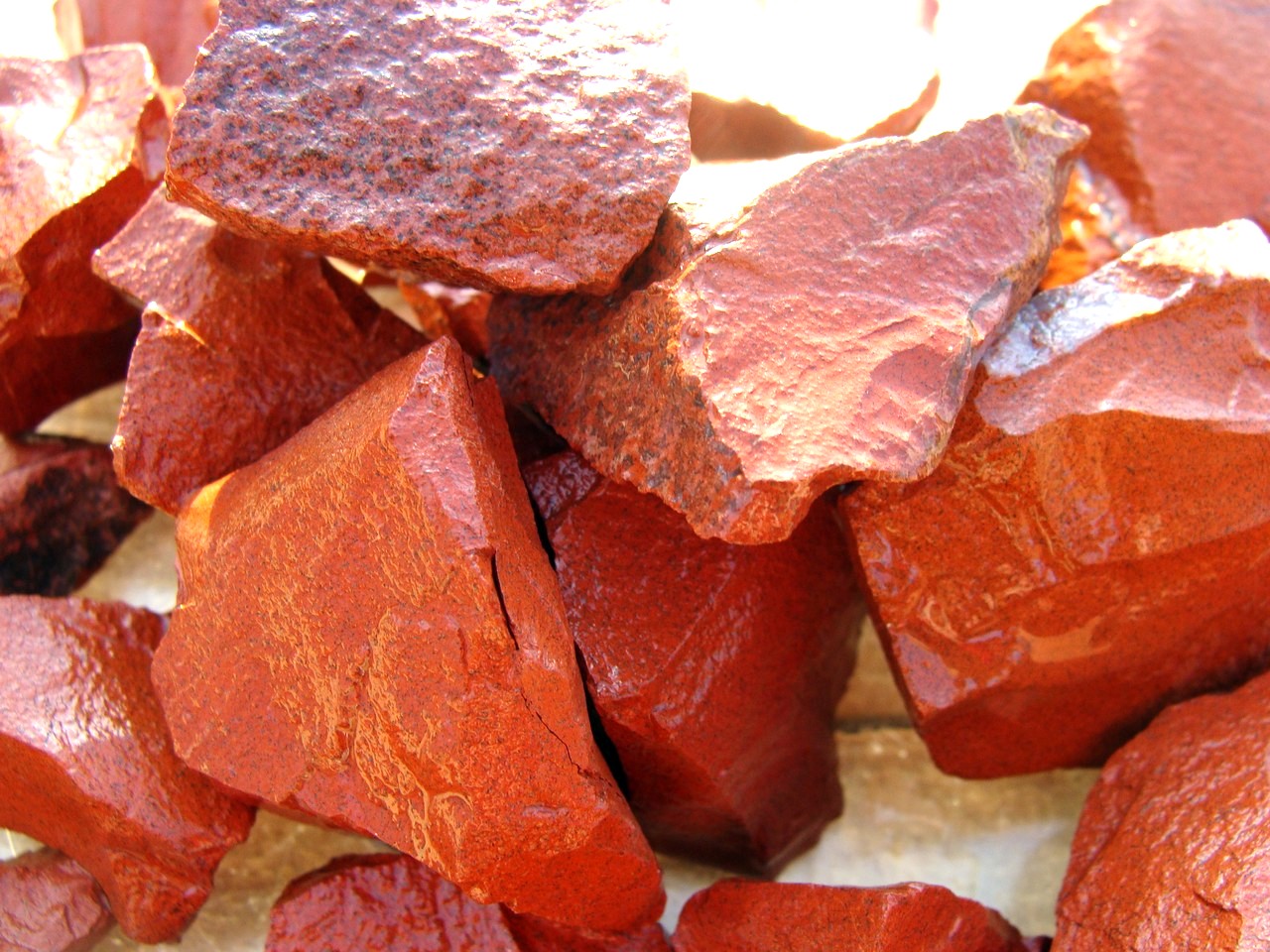 Red Jasper rough rocks