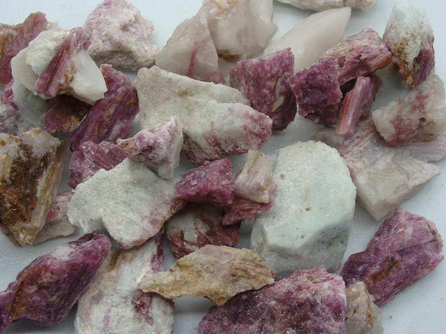Rough Tourmaline, Pink in Quartz - 1 LB, Size Small/Medium