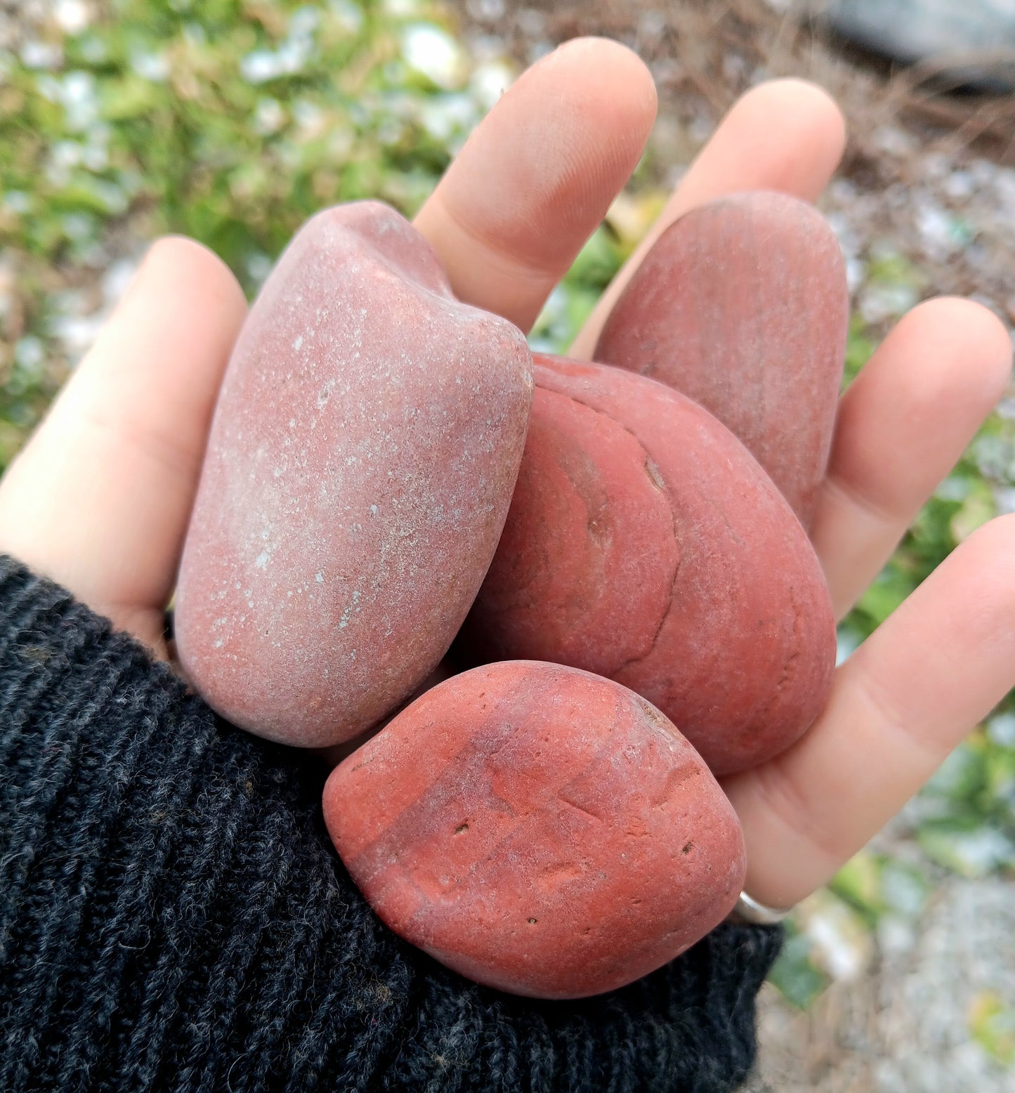 CLEARANCE: Rough Jasper, Red (Rounded) - 1 LB, Size Medium