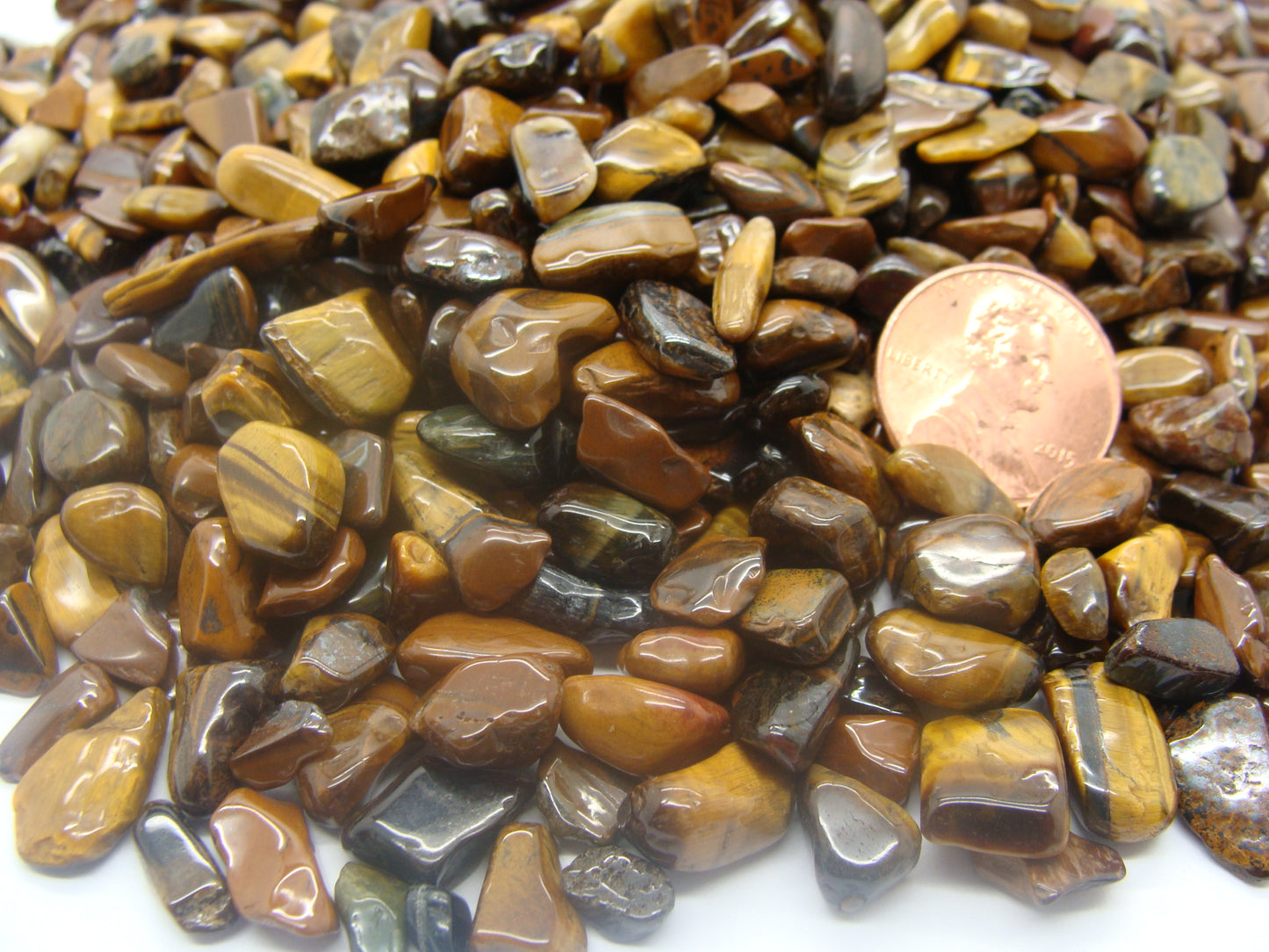 Mini Tumbled Chips - Tiger's Eye, Gold