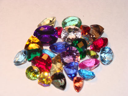 faceted gem mixed lot