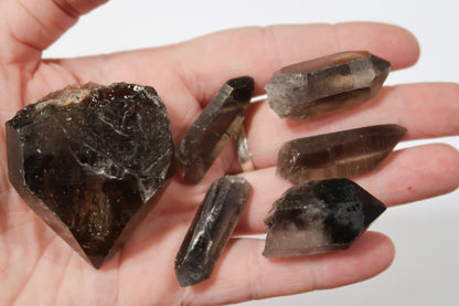 Rough Quartz, Smokey Points - 1 LB, Size Small