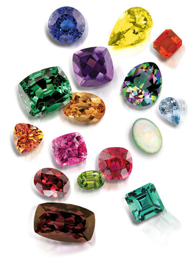 faceted gemstones