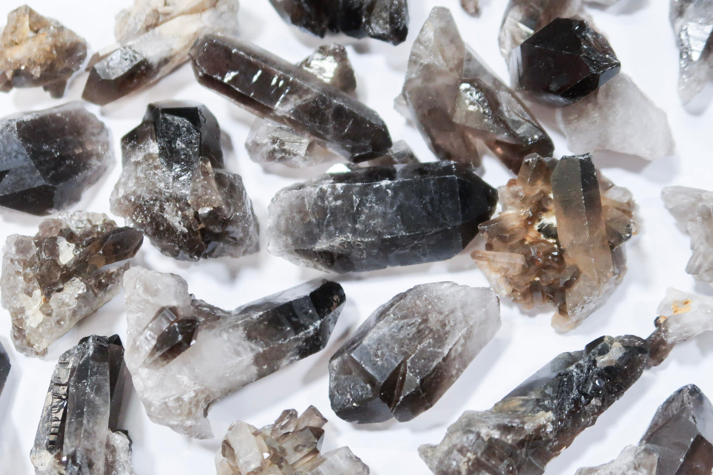 1 Lb Mini Brazilian Smokey Quartz Clusters - Small Size