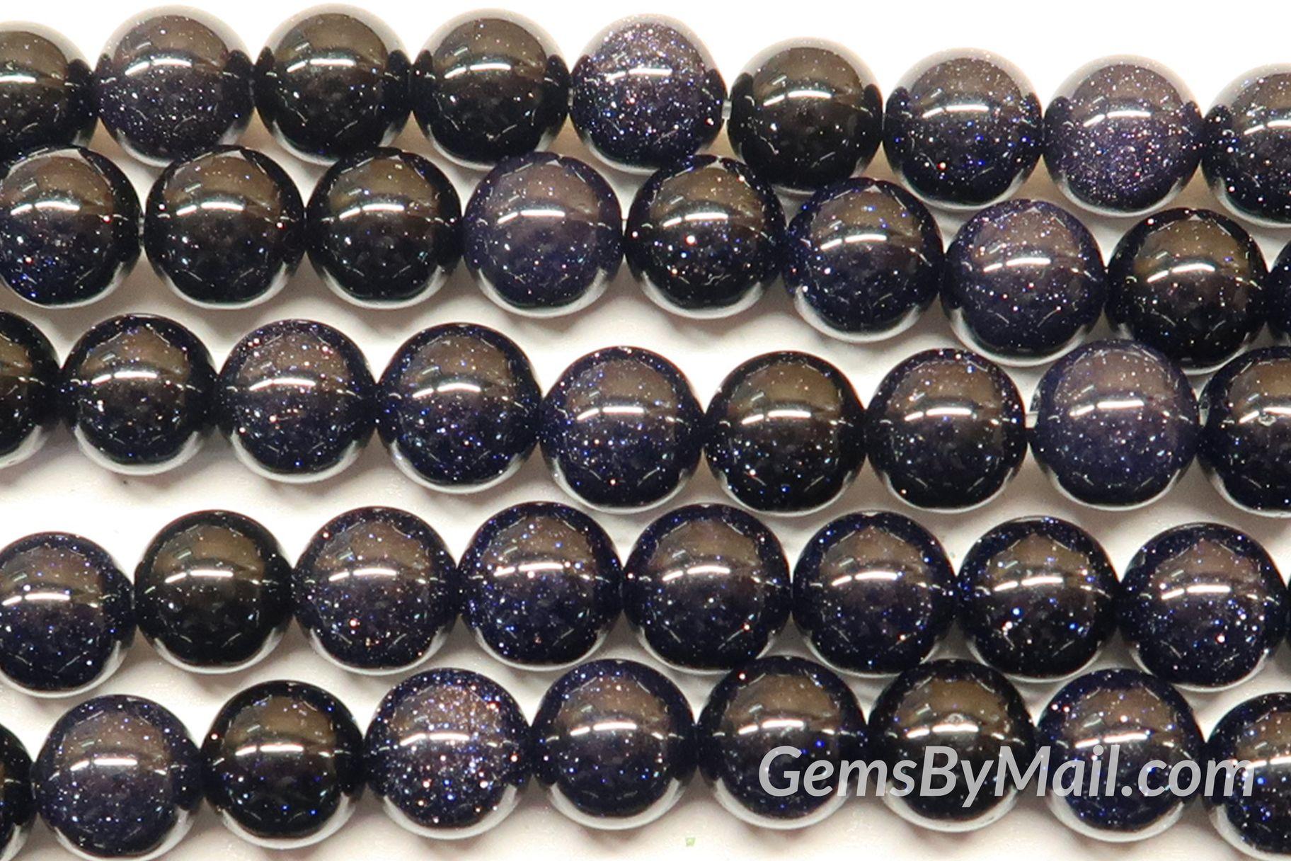 Blue Goldstone beads