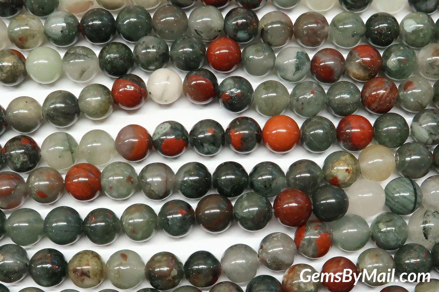 African Bloodstone Beads