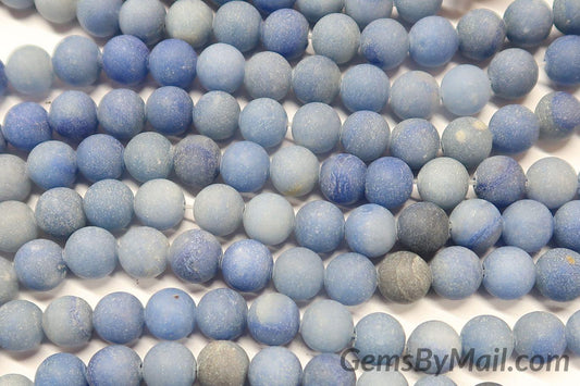 Matte Blue Aventurine Beads