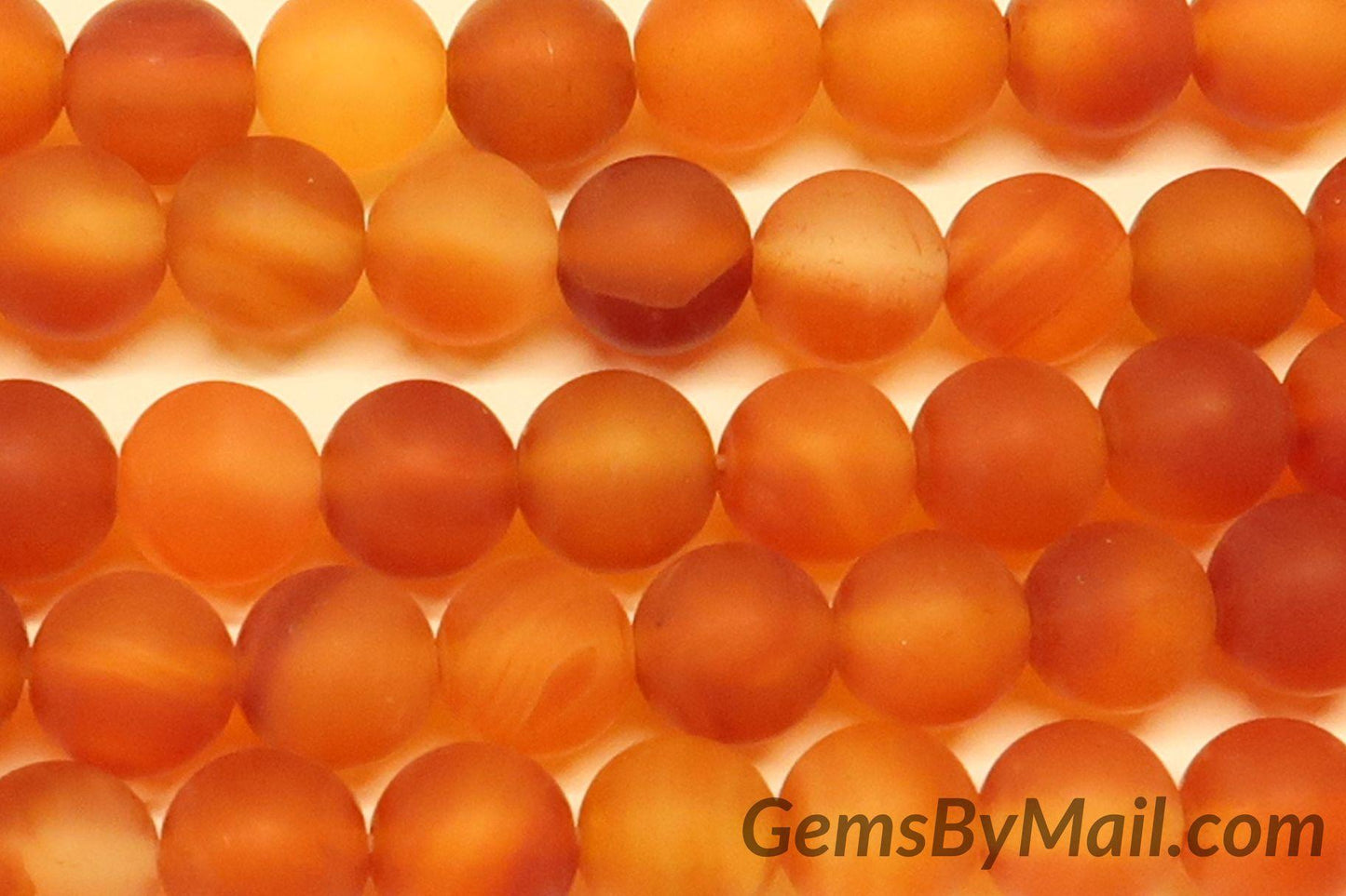 Matte Light Red Carnelian Beads