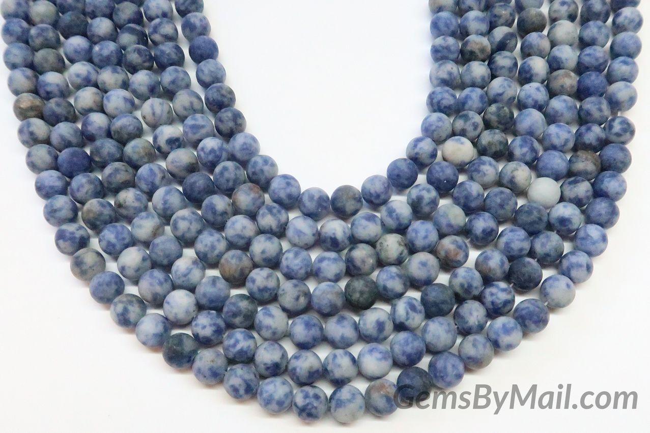 Matte Spotted Sodalite Beads