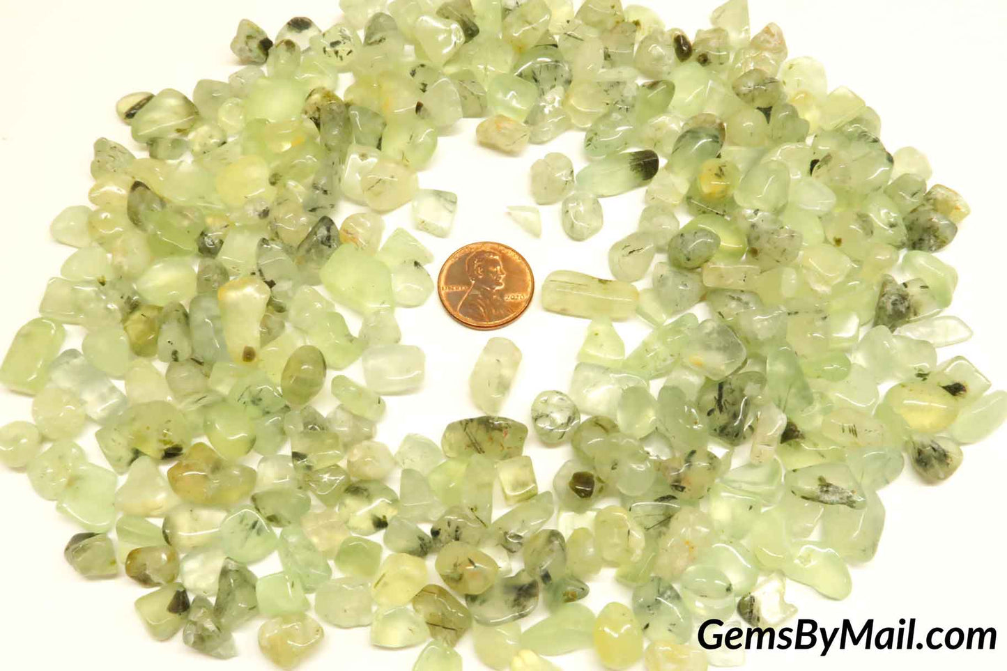 Prehnite Chips green