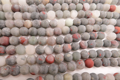 Matte African Bloodstone Beads