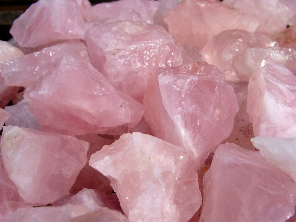 rose quartz rough gems