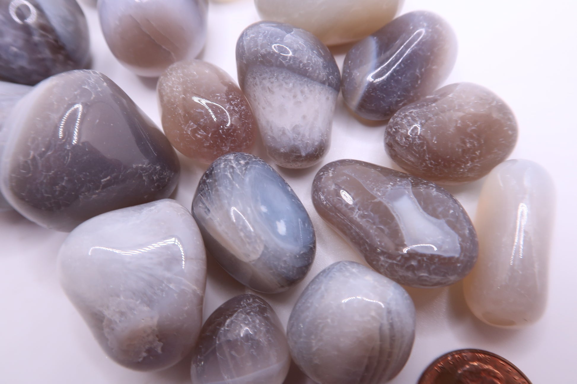 Polished Gray Agate banded