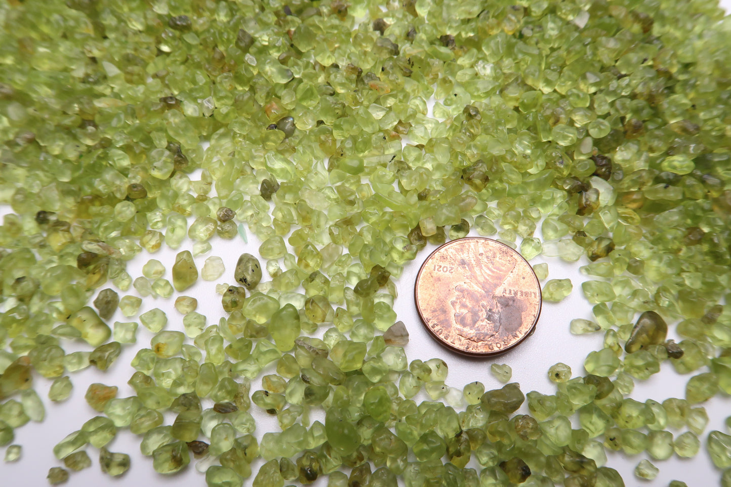 Peridot Chips polished