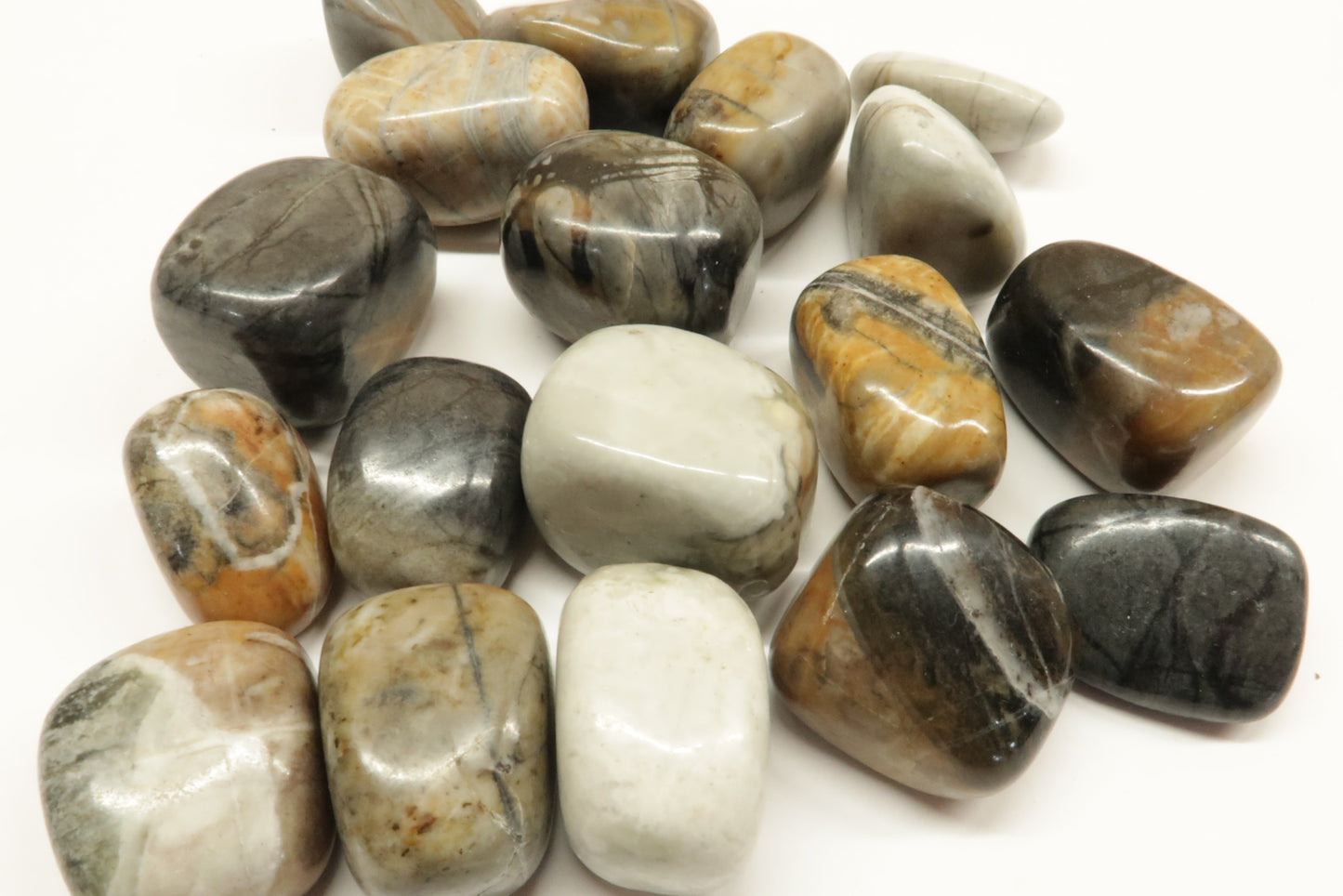 Tumbled Jasper, Picasso - 1/2 LB