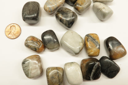 Tumbled Jasper, Picasso - 1/2 LB