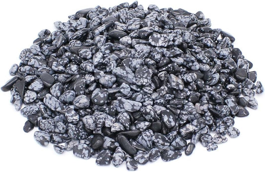 Mini Tumbled Chips - Obsidian, Snowflake