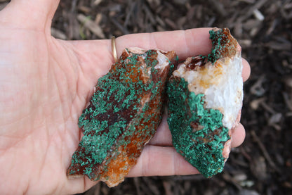 Moroccan Malachite on Quartz - 1 Lb Lots