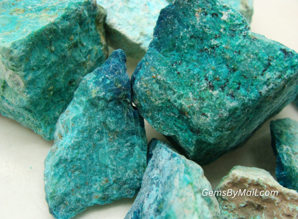 Rough Chrysocolla with Turquoise - Size Small