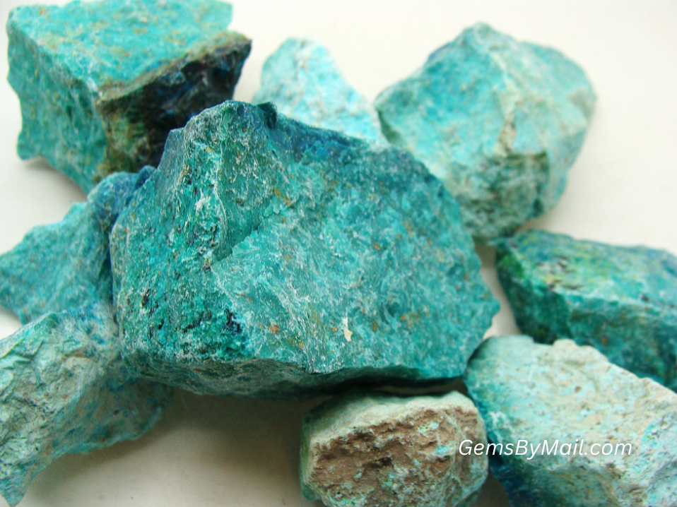 Rough Chrysocolla with Turquoise - Size Small