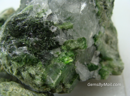 Rough Diopside with Quartz - Size Small