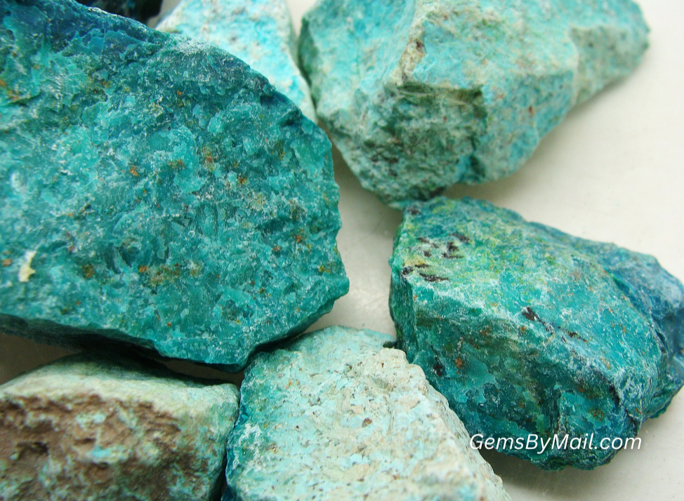 Rough Chrysocolla with Turquoise - Size Small