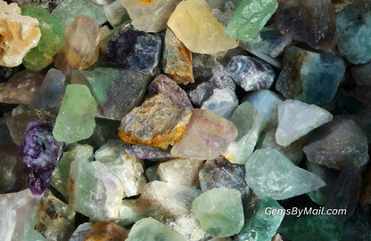 Rough Fluorite, Rainbow - Size Small