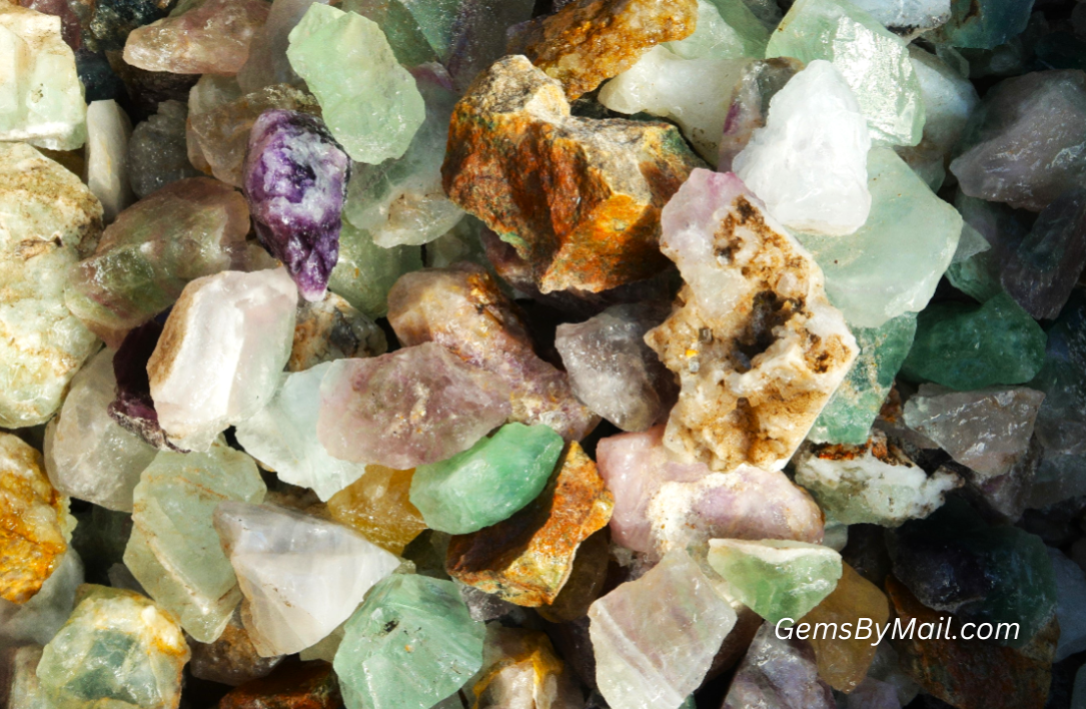 Rough Fluorite, Rainbow - Size Small