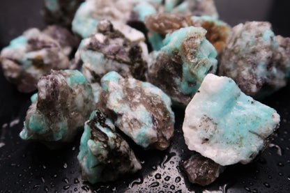 Rough Amazonite with Inclusions - 1 LB, Size Small