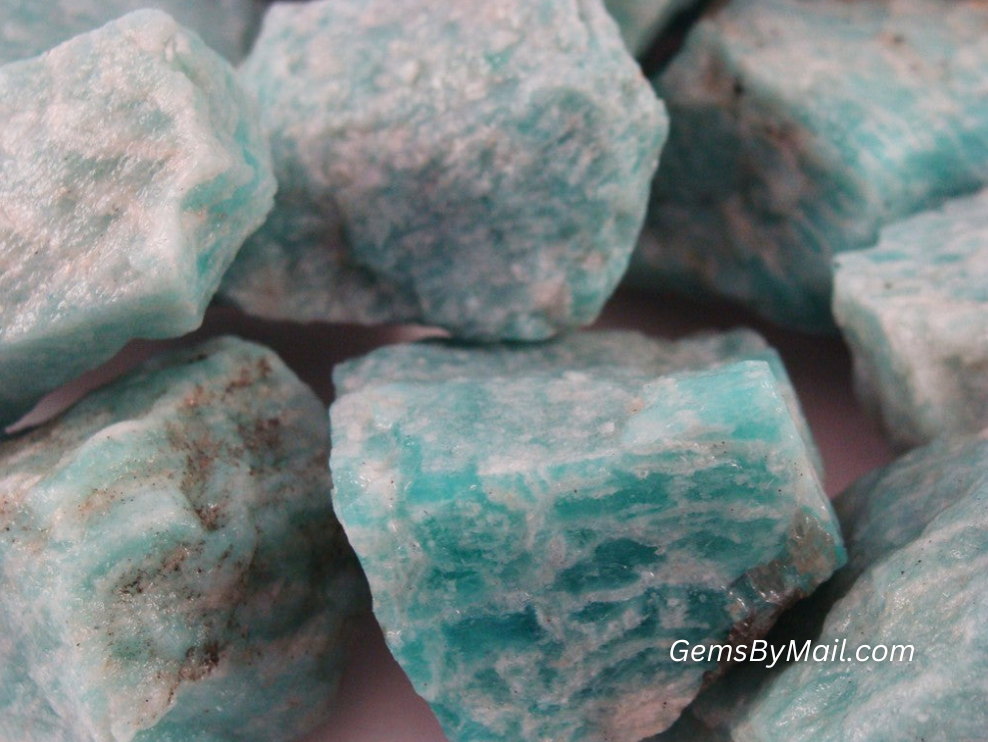 Rough Amazonite - 1 LB, Size Small